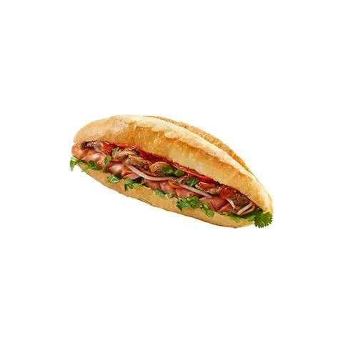 Hình ảnh Bánh mì thịt chả xúc xích