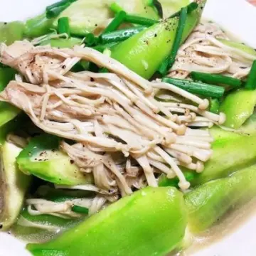 Hình ảnh Nấm xào mướp