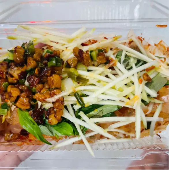 Hình ảnh Bánh tráng trộn tóp mỡ rim