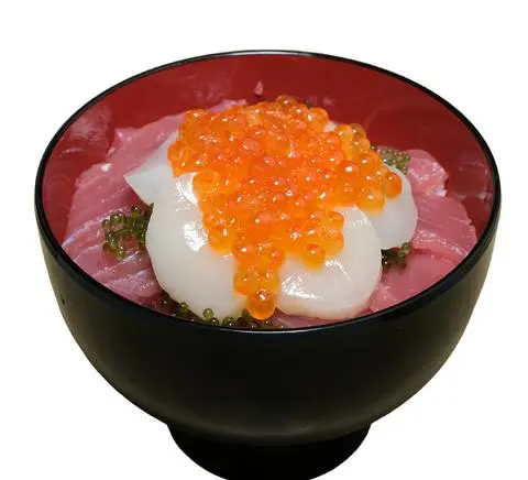 Hình ảnh DL143- Cơm 3 Màu (Cá Ngừ, Sò Điệp & Trứng Cá Hồi)