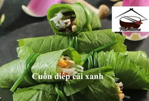 Hình ảnh Cuốn diếp cải xanh chay - 2 cuốn