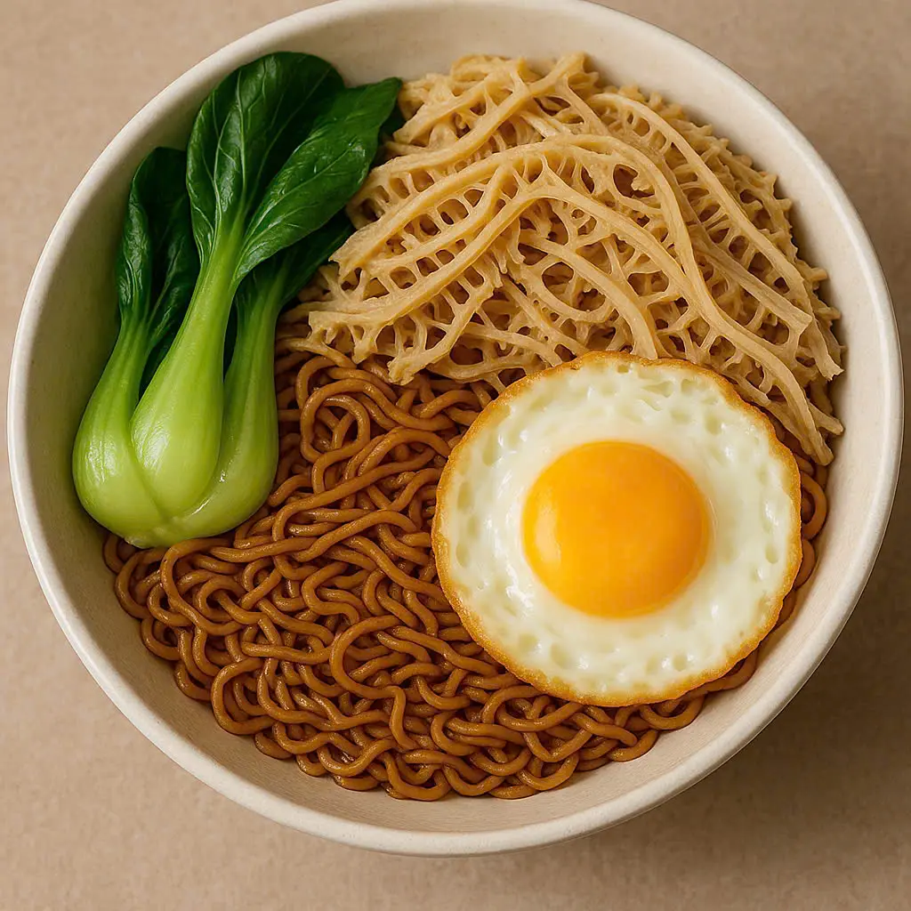 Hình ảnh Mì tươi trộn lá xách bò