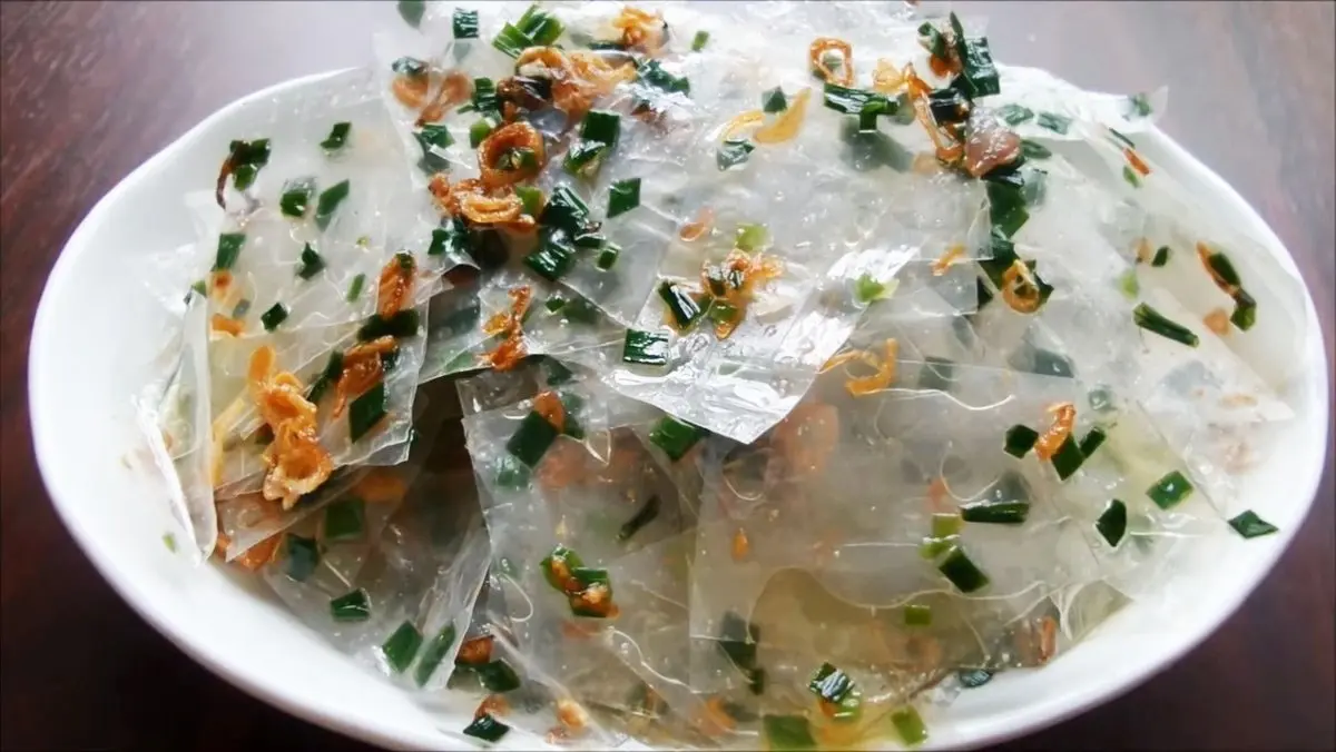 Hình ảnh Bánh tráng dẻo trộn mỡ hành - muối nhuyễn