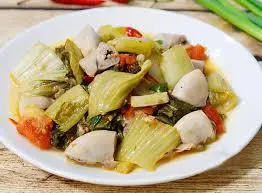 Hình ảnh Dồi trường heo xào cải chua