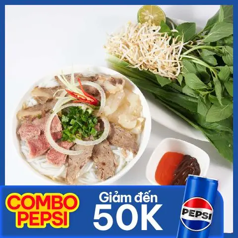 Hình ảnh Combo Tái nạm + Pepsi (thêm dụng cụ ăn uống nếu can)
