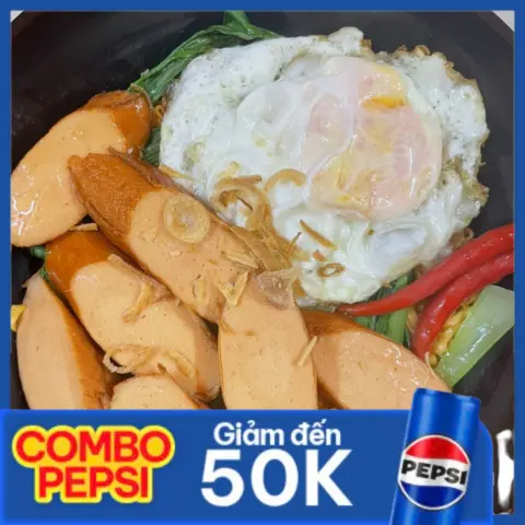 Hình ảnh Combo Mì xúc xích trứng + Pepsi