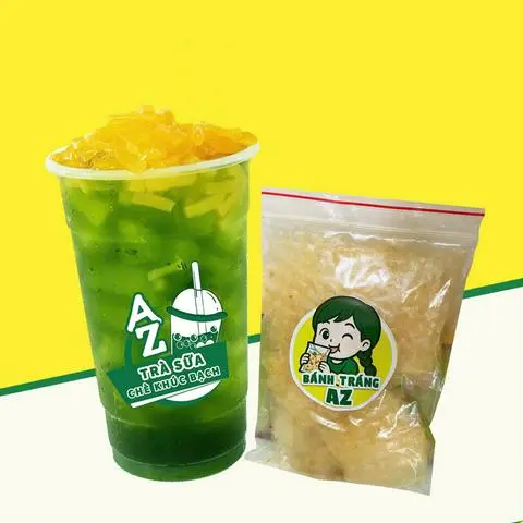 Hình ảnh Combo Trà thái tắc - Bánh tráng Muối tỏi