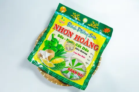 Hình ảnh Bánh tráng phồng sữa sầu riêng