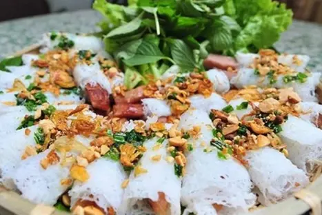 Hình ảnh Bánh hỏi bì thịt nướng chả giò