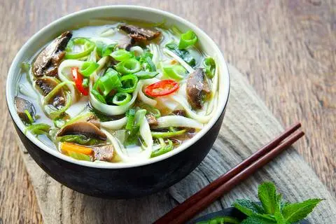 Hình ảnh Phở nấm chay - Pho with mixed mushroom