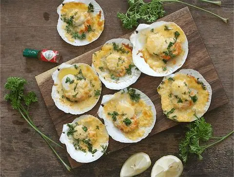 Hình ảnh Sò điệp nướng phô mai