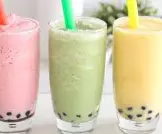 Hình ảnh Trà sữa trân châu hương trái cây nhiệt đới