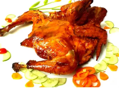 Hình ảnh Gà nướng mắm nhĩ - xôi đậu