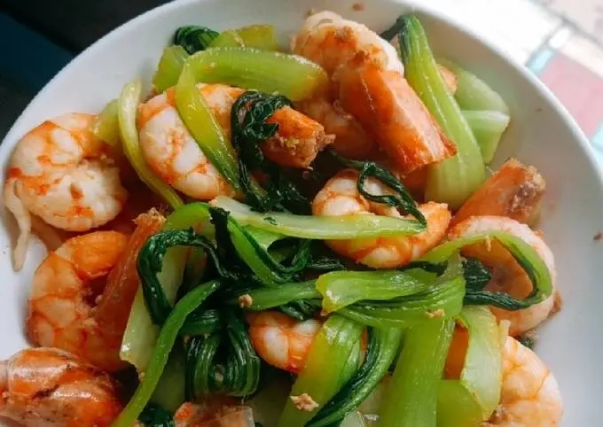 Hình ảnh Tôm xào cải ngọt - nhỏ