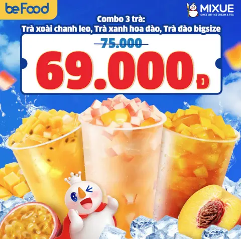 Hình ảnh Combo 3 trà hoa quả