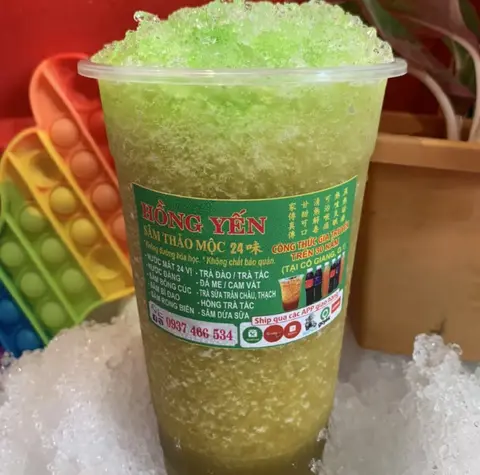 Hình ảnh Hồng trà kiwi đá xay - size 750ml