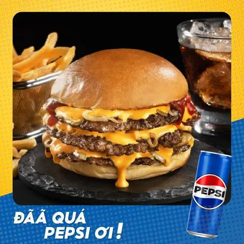 Hình ảnh [Deal Hot] Combo Hambuger Gà + Pepsi