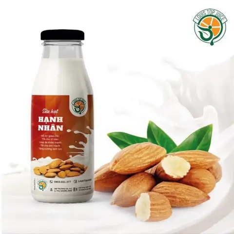 Hình ảnh Sữa hạt hạnh nhân thuần chay