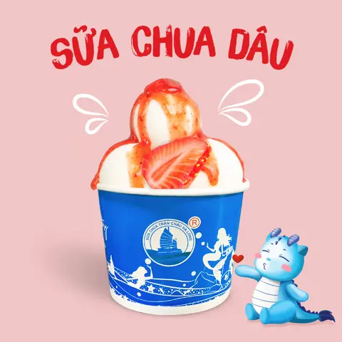 Hình ảnh Sữa chua dâu tây