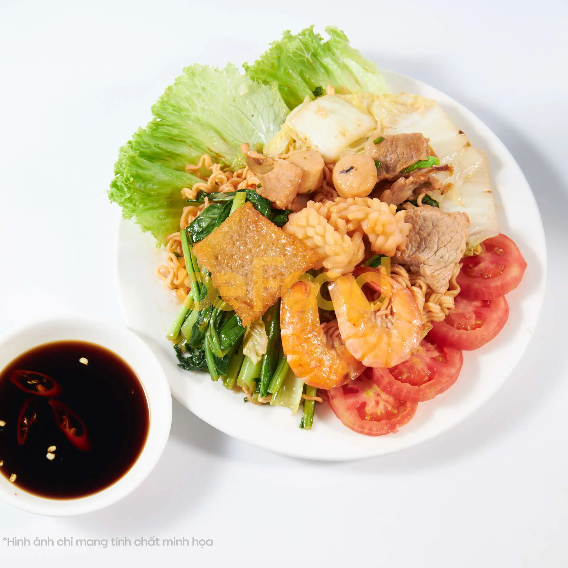 Hình ảnh Mì gói xào thập cẩm