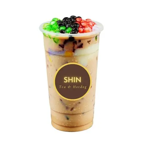 Hình ảnh Trà sữa việt quất full topping