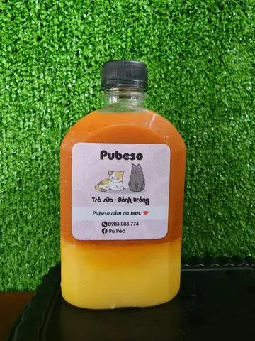 Hình ảnh Trà sữa thái đỏ pudding trứng