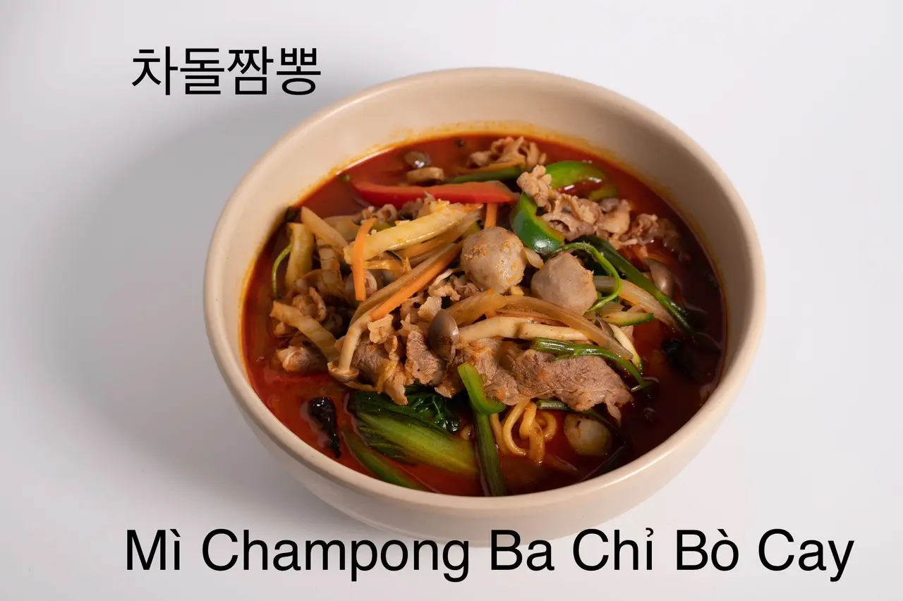 Hình ảnh Mì chambong ba chỉ bò cay