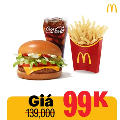 Hình ảnh Phần ăn burger bò phô mai đặc biệt