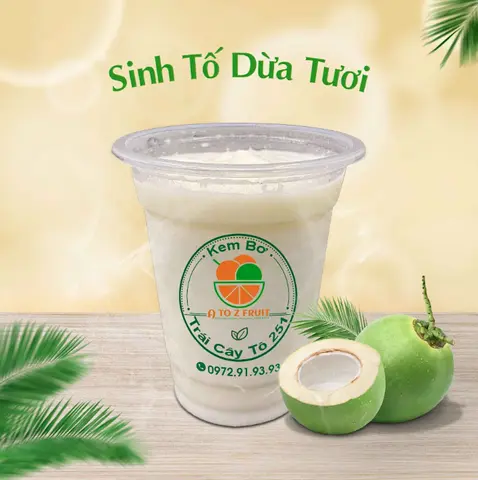 Hình ảnh Sinh Tố Dừa Tươi