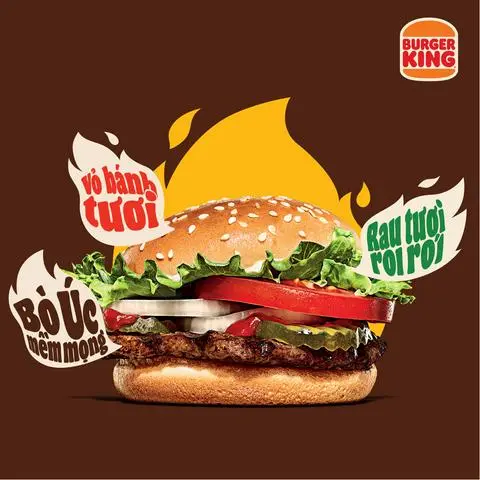 Hình ảnh Burger Bò Nướng Whopper Cỡ Vừa
