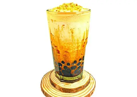 Hình ảnh Dừa xay kem trứng trân châu đường đen