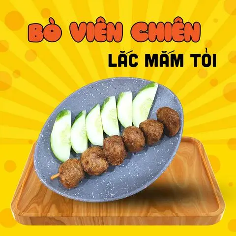 Hình ảnh Bò viên chiên lắc mắm tỏi - 6 viên