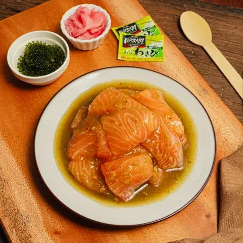 Hình ảnh Cá hồi sốt Thái xanh - 300 gram