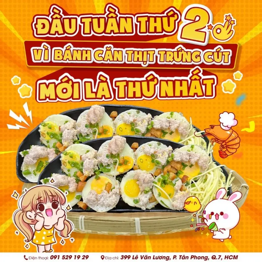 Hình ảnh Bánh căn thịt trứng cút