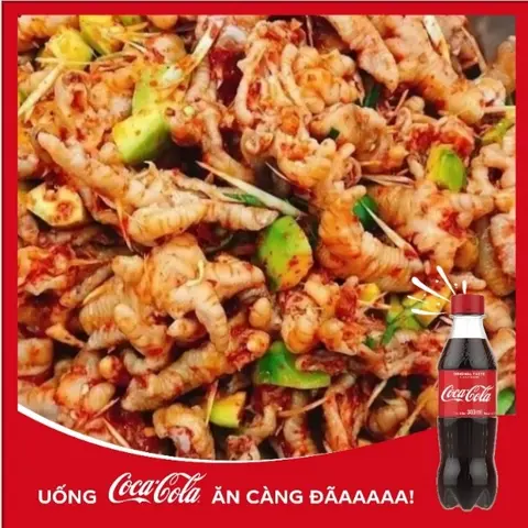 Hình ảnh Chân gà rút xương sốt thái kèm cóc / xoài cỡ lớn - Coca