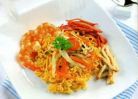 Hình ảnh Mì gói xào tôm