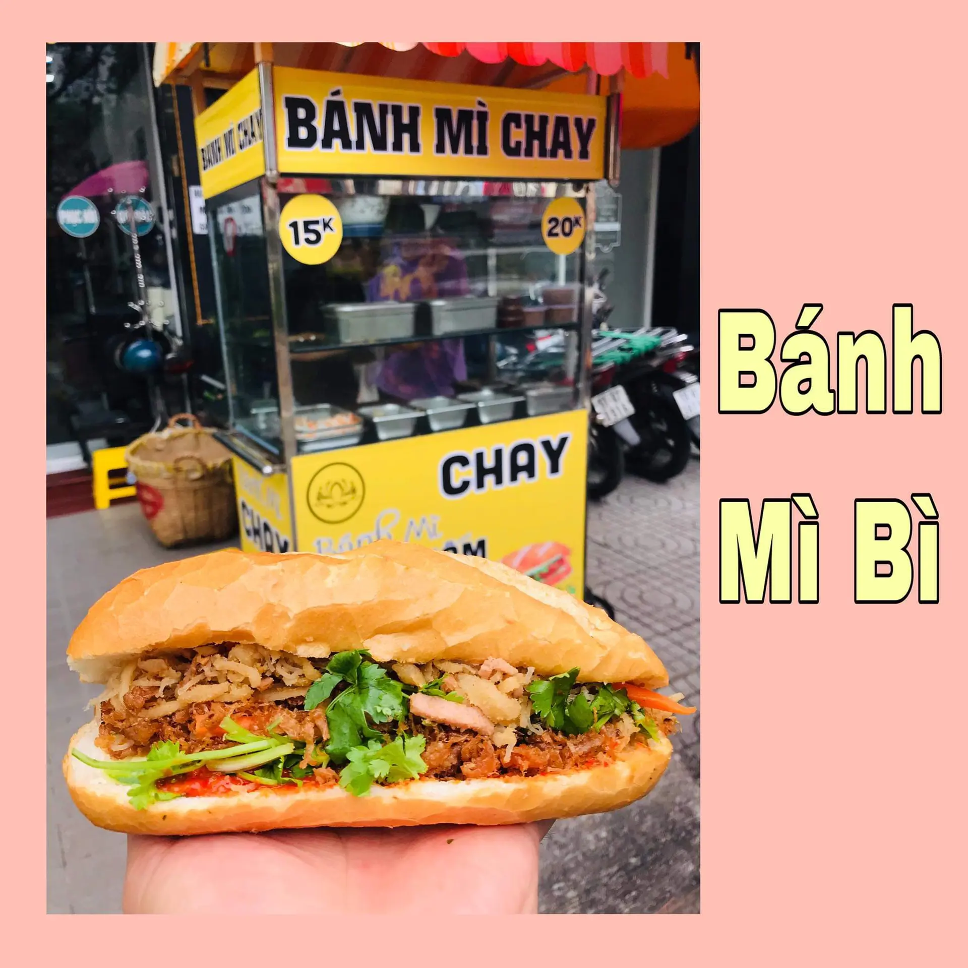 Hình ảnh Bánh mì bì - sườn khìa chay
