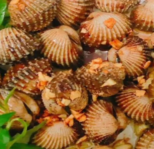 Hình ảnh Sò huyết rang tóp mỡ giòn tan