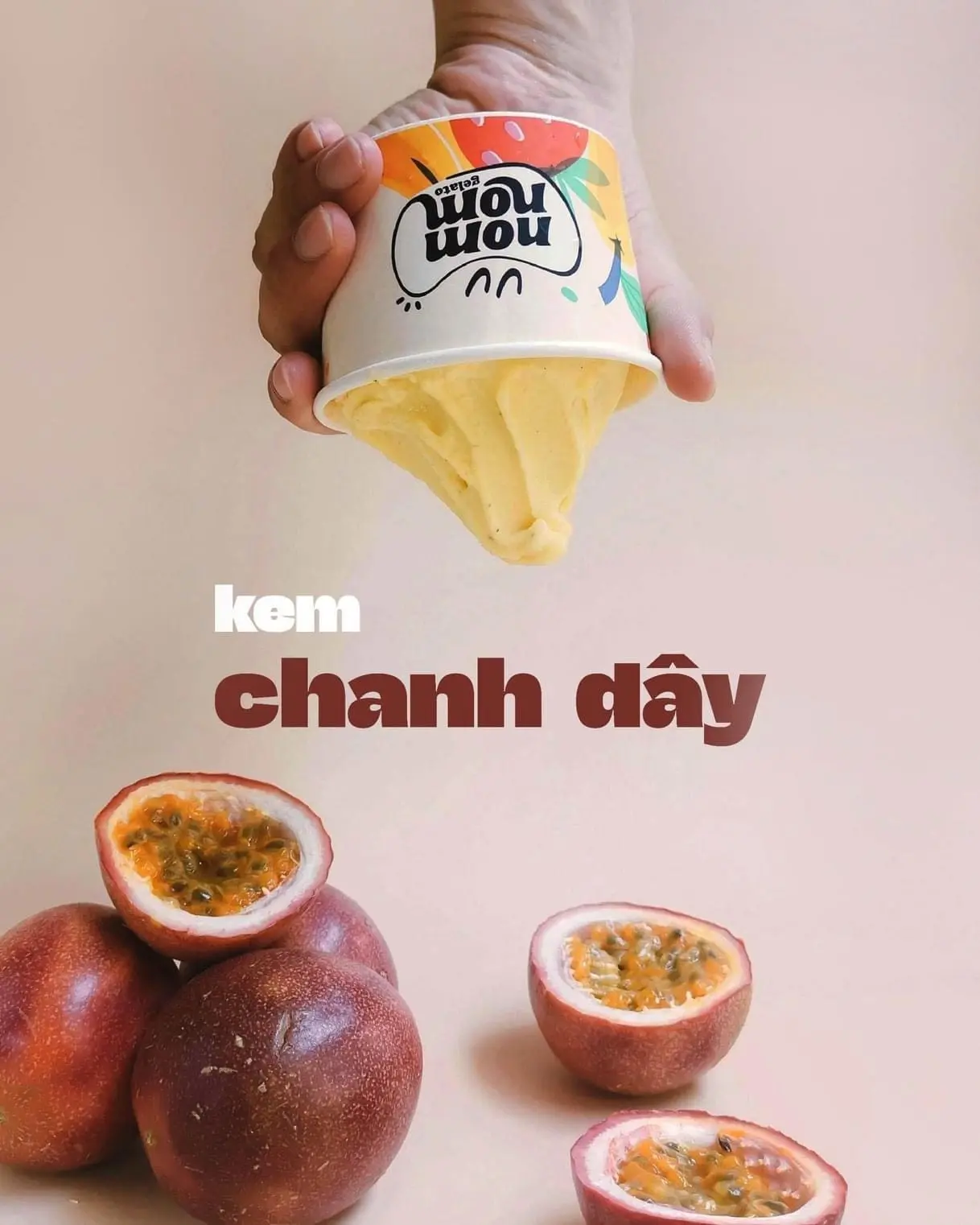 Hình ảnh Kem bá tước chanh dây