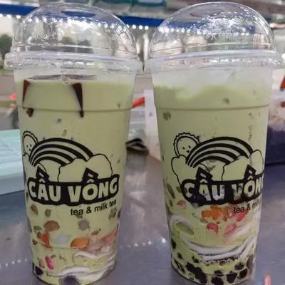 Hình ảnh Trà sữa Thái xanh Full Topping Size M
