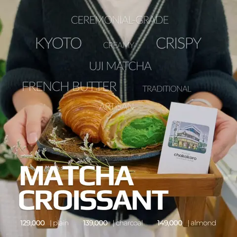 Hình ảnh Combo 3 houjicha latte - matcha croissant