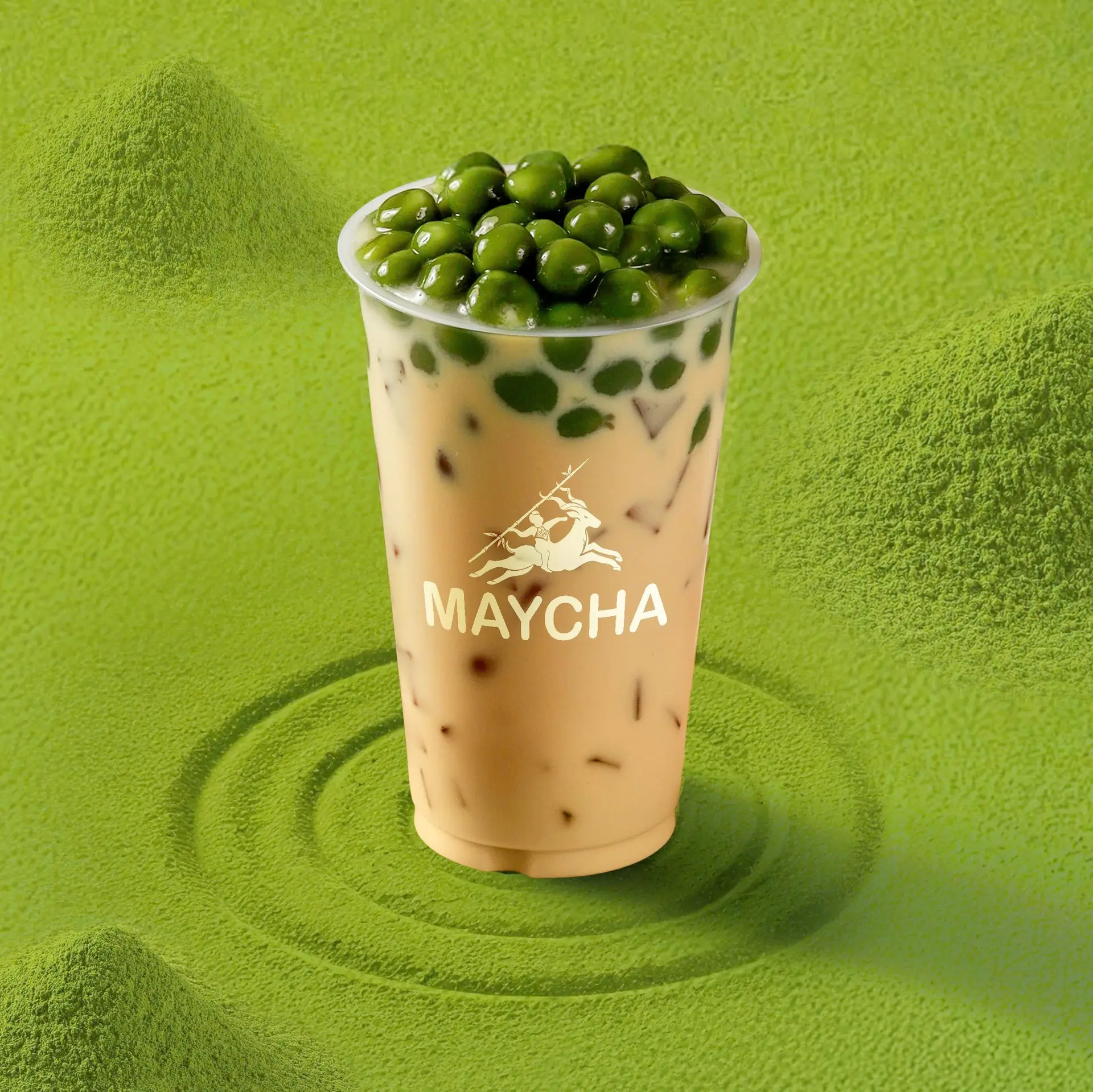 Hình ảnh Lục Trà Sữa Trân Châu Matcha Phô Mai