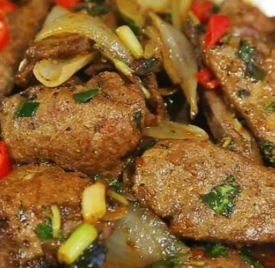 Hình ảnh Gan xào sate