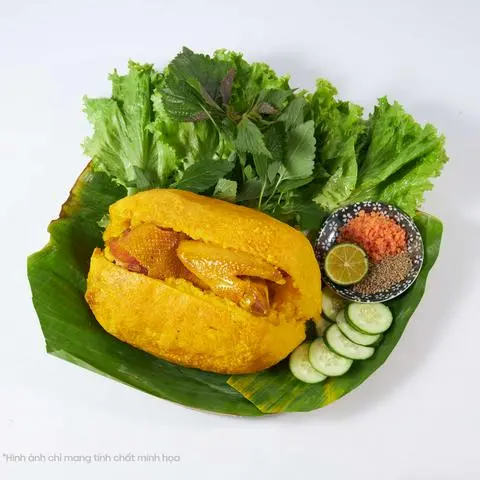 Hình ảnh Gà bó xôi xé