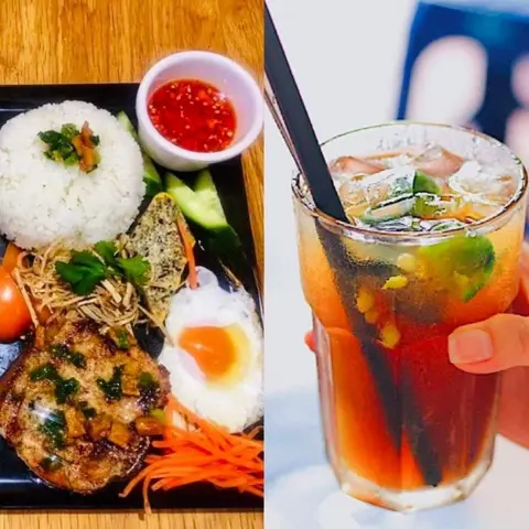 Hình ảnh Combo 2 cơm tấm sườn nướng mật ong - bì thịt khìa sợi - 2 ly chanh dây