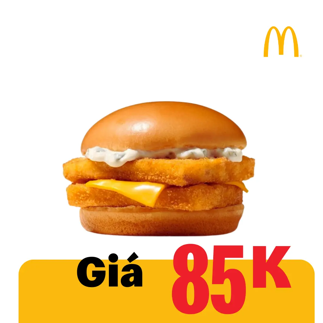 Hình ảnh Burger gấp đôi phi lê cá tuyết