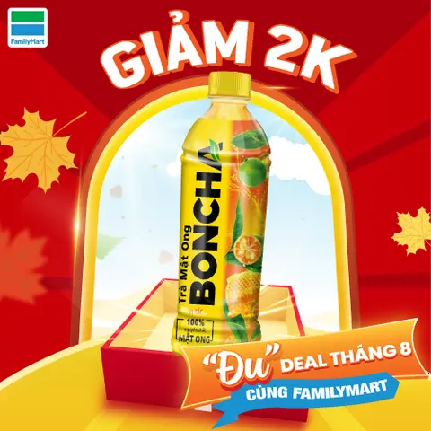 Hình ảnh Trà Mật Ong Vị Tắc Boncha 450Ml Giảm 2,000Đ