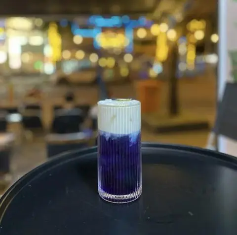 Hình ảnh Trà hoa đậu biếc machiato