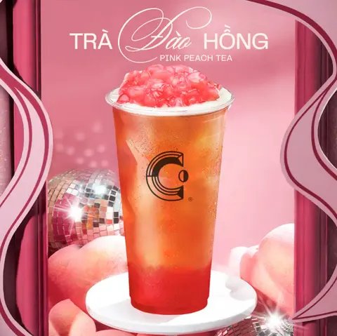 Hình ảnh Trà đào hồng - Pinky peach tea - size L
