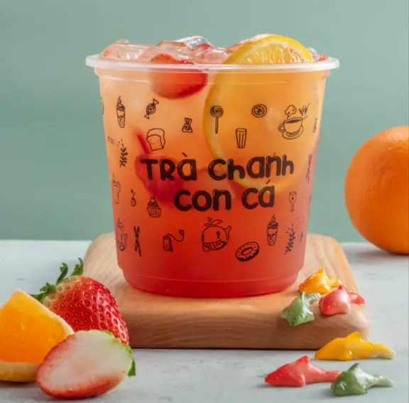 Hình ảnh Trà Chanh Việt Quất - Dâu Tây